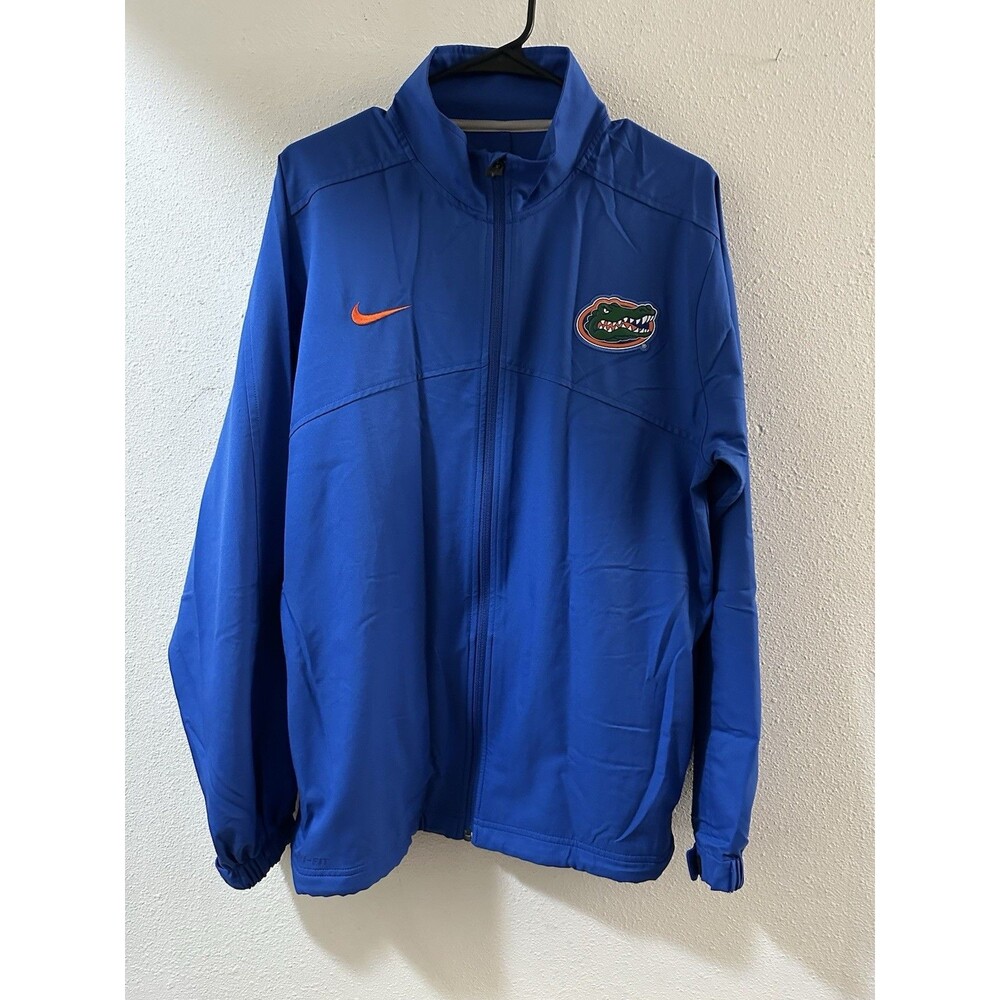 Nike Florida Gators  Size M Full Zip Jacket Unlined  Blue Dri-Fit New No Tag